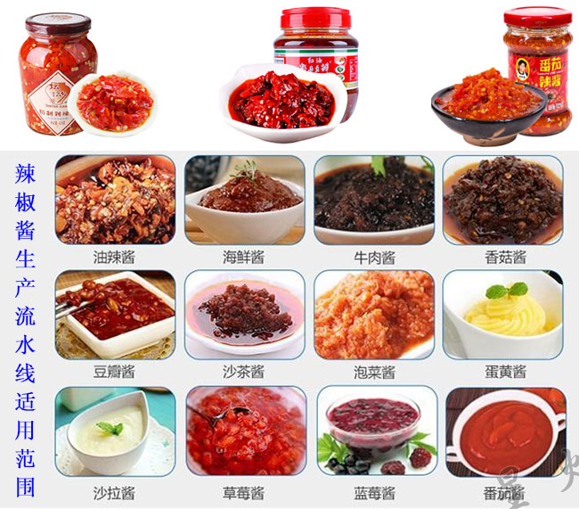 南京星火辣椒酱生产流水线适用范围及灌装样品展示